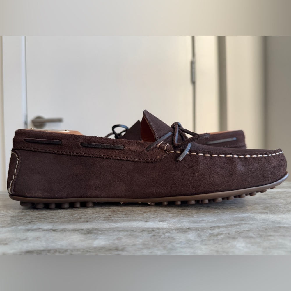 SID MASHBURN Suede Driving Moccasins Shoes Loafers Brown $450 Drivers Mocs 11 - Picture 4 of 11